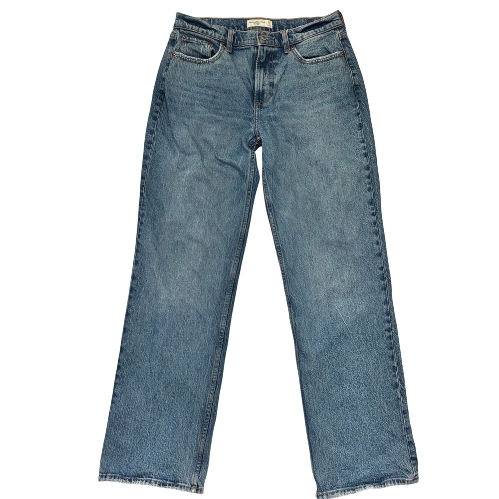 Abercrombie & Fitch The Baggy Low Rise Y2K Jeans Womens 27/4L Denim Wide Leg